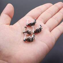 1 chiếc khuyên tai dạng tạ bằng acrylic, đường kính 1.2mm, kiểu móng vuốt quỷ, thích hợp dùng cho xỏ khuyên bàn tay, môi, mũi, sụn tai. - Móng môi (1 cái) - Xem 8