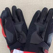 Alpinestars SMX-1 AIR V2 摩托车手套，超细纤维皮革碳纤维材质，适用于骑行、摩托车、越野摩托车、自行车，透气防护，耐磨，触屏操作，男女通用 - 紅色 - 查看 11