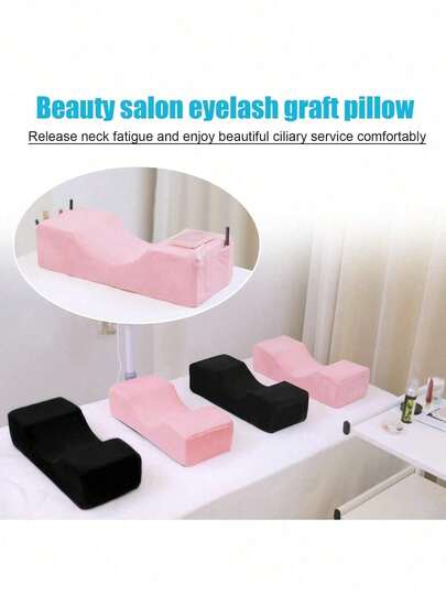 Comfortable Velvet Memory Foam Neck Pillow, Suitable For Eyelash Extension, Professional Neck Support Cushion For Makeup And Facial Care, Ergonomic Reclining Pillow, Ideal Gift For Eyelash Technicians, Beauticians, Spa Owners On Valentine's Day And Mother's Day