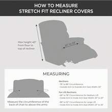 SureFit Home Décor SF38706 - Cojín de piqué de Gran tamaño para Silla reclinable Ajuste elástico poliéster/Elastano Lavable a máquina Color Granate de una Pieza - Granate - Ver 3