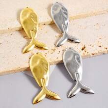 2 mặt dây chuyền hình động vật cổ điển, mặt dây chuyền hình cá giọt dầu bằng thép không gỉ 304, mặt dây chuyền kim loại quyến rũ để làm trang sức, hình xương cá, cá vàng, đuôi cá chép, phụ kiện tự làm vòng cổ, vòng tay, bông tai, chống thấm nước, chống phai màu, phù hợp cho cả nam và nữ, chủ đề biển, bãi biển, mùa hè. - Hình học - Xem 2