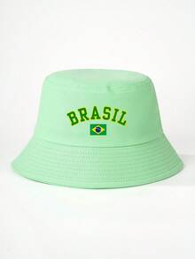 1pc Unisex Printed Brazil Flag Bucket Hat, Breathable Sun Protection Versatile Casual Outdoor Hat - Bucket Hat - View 21