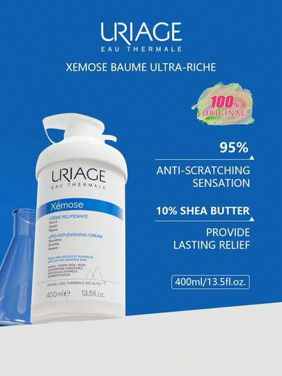Uriage XEMOSE ULTRA-RICH BALM, Triple Barrier Repair Formula, Deeply Hydrating For Dry Sensitive Skin, Relieves Itching And Redness, With Shea Butter And Thermal Spring Water, Face And Body Care, French Pharmacy Skincare, 400ml/13.53 Fl Oz