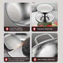 12英寸304不锈钢不粘平底锅，健康厨具，适合家庭烹饪 - 查看 7