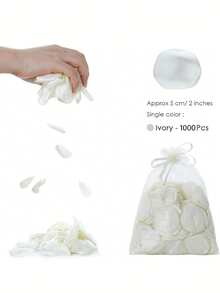 1000片象牙色丝绸玫瑰花瓣，适用于花童篮、走道装饰、生日装饰、餐桌中心装饰、订婚派对彩纸屑、新娘送礼会回礼、浪漫夜晚装饰 - 象牙白 - 查看 12