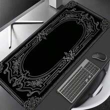 Vintage Victorian Framed Extra Large Mouse Pad, Gaming Desk Mat, Big Keyboard Pad, Washable, Non-Slip Rubber Base, Stitched Edge, Gift Mouse Pad, Desktop Protector, Study Desk Mat, Multiple Sizes Available, Computer Keyboard Pad, Laptop Mat Gaming Mouse Pad Desk Accessories Office Supplies Office Office Desk Accessories Mousepad Mouse Pad For Desk - View 2