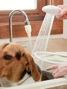 1pc Portable Sink Sprayer - Multifunctional Flexible White Faucet Nozzle - Plastic Handheld Faucet Rinse Attachment - Leak-Proof High Pressure Sprayer With Clip Design - Easy To Clean And Install - Suitable For Bathroom, Kitchen, Pet Cleaning, Plant Watering And Car Washing - Essential Accessory For Modern Bathroom And RV - Quick Connect Tool For Indoor/Outdoor Hair And Pet Shower - Ideal Gift Choice - 1pc - View 1