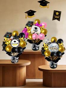 Bộ 17 bóng bay tốt nghiệp, bóng bay hình mũ tốt nghiệp mini, bóng bay chúc mừng tốt nghiệp 18 inch, bóng bay hình ngôi sao năm cánh, bộ bóng bay trang trí tốt nghiệp sáng tạo, phù hợp cho mùa tốt nghiệp, trang trí tiệc tốt nghiệp. - Nhiều màu - Xem 2