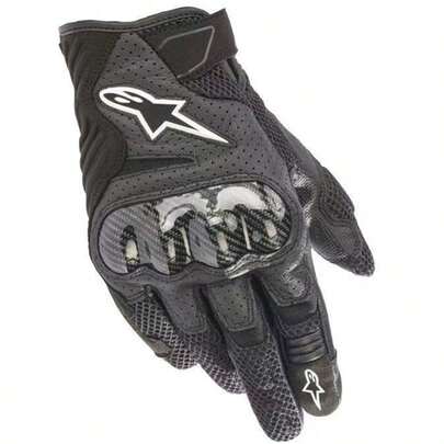 Alpinestars Motorcycle Gloves SMX-1 AIR V2 Microfiber Leather Carbon Fiber Gloves Cycling Motorbike Moto Motocross Bicycle Breathable Protective Wear Resistant Touch Screen Gloves For Men Women