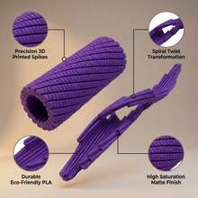 3D Printed Tactile Sensory Twisted Spiral Decompression Roller, For Office Desk, Sofa Side, Commute Bag, Instant "Stress Relief Button" Toy For Teens And Adults - Multicolor - View 4