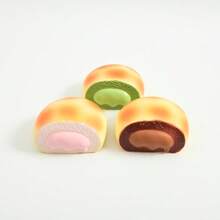 Super Soft Slow Rebound Molten Cream Puff Squeeze Toy, Stress Relief Red Bean Puff Squeeze Toy, Slow Rebound Stress Relief Gadget - Birthday Gift - Holiday Gift - Perfect Gift - Multicolor - View 6