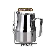 Bình tạo bọt sữa chuyên nghiệp bằng thép không gỉ, bình sữa vòi tròn, cốc tạo bọt sữa cho cà phê latte art (350ml, 450ml, 680ml) - Nhiều màu - Xem 9