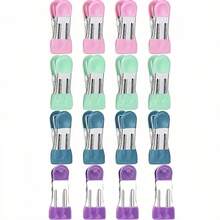 Heavy Duty Metal Food Bag Clips With Scratch-Resistant Vinyl Coated Ends, Food Packaging Clips, Kitchen Food Bag Clips, Photo/Document Clips - Random - View 2