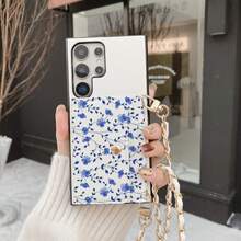 1件装优雅动物纹图案卡包斜挎钱包手机壳,兼容三星Galaxy S26 S25 Edge S24 S23 S22 S21 S20 FE Note 20 Ultra A17 A16 A15 A07 A52 A53 A54 A25 5G,镜面PU皮革卡包多功能保护套,适用于10 9 Pro XL 8 7 6 9a 8a,兼容小米Note 15 Pro 14 13 4G Poco C75,国际版,非国内版 - 藍花51 - 查看 3