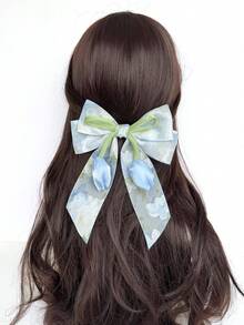1 Stück Süße Mode Blumen Mesh Tulpe Blume Haarspange für Frauen, vielseitig minimalistischer eleganter Haarschmuck mit Schleife, geeignet für tägliche Fahrten, Festivals, Partys, Geburtstage, Reisen, Fotografie, jede Gelegenheit, tolles Geschenk für die beste Freundin, Haarklammern, Sommer, Feiertage, Party - Verschiedenfarbig - Übersicht 2