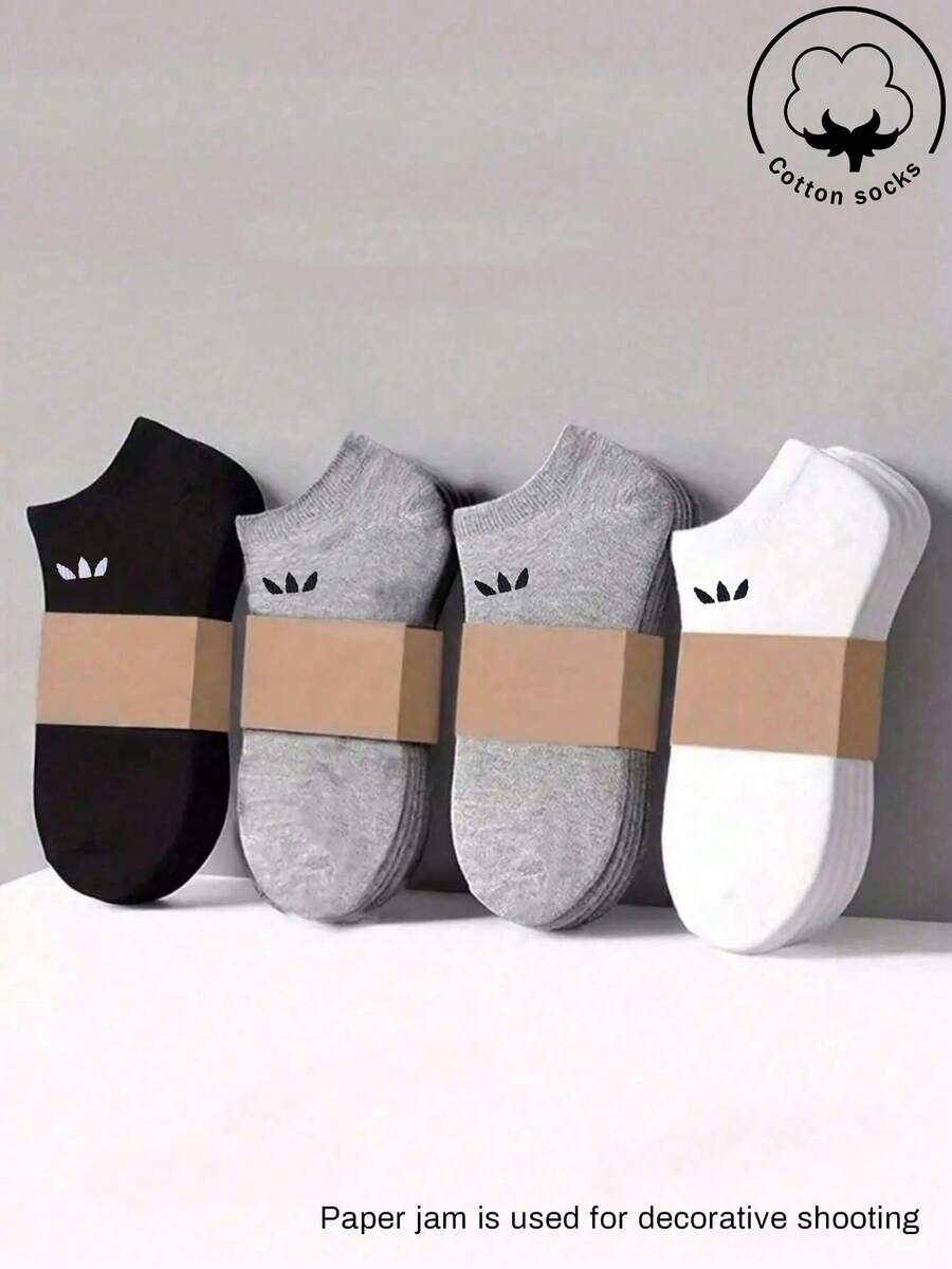 1/3/5/10/15/20/30 pares de calcetines de algodón puro para mujer, calcetines tobilleros, calcetines blancos, calcetines grises, calcetines negros, calcetines de mujer, calcetines lindos, calcetines para niñas, adecuados para otoño, invierno, primavera, verano, diseño de malla transpirable, que absorbe la humedad, suaves y cómodos, adecuados para vacaciones, deportes, uso casual, de negocios, se pueden usar todo el año, combinaciones de colores aleatorios - Multicolor - Ver 1