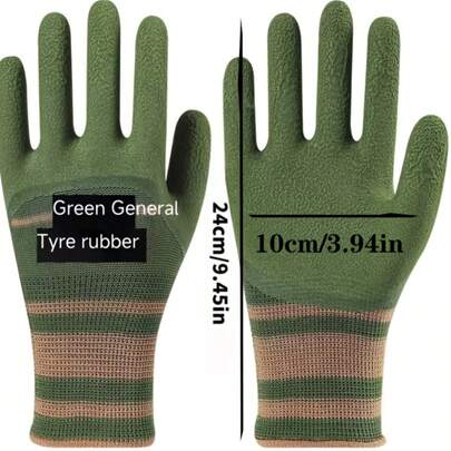 Gants de ménage anti-adhésifs et anti-perforants - Gants de jardinage résistants à l'eau, aux perforations et aux coupures, avec un design de soins des plantes vertes et une poignée antidérapante, convenant à la taille, au désherbage et au nettoyage - Compatible avec les plantes tranchantes comme les roses et l'agave - Convient pour un usage intérieur, en cuisine, en voiture et à la maison - Conception ergonomique et en matériau PP durable - Convient aux hommes et aux femmes