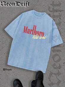 2026 Summer New Unisex T-Shirt,  ,,, Valentine's Day,Independence Day And Easter- Logo Print Crewneck T Shirt With Vintage Cowboy Silhouette Design For MenCasual Wear Unisex Style Camiseta Para Hombre Graphic Tees Jesus Shirts - 塵土藍2 - 查看 2
