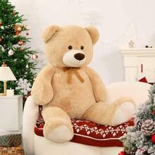 MorisMos Giant Teddy Bear Stuffed Animal 4 Ft,51 Inch Big Tan Teddy Bear For Girlfriend Boyfriend Wife Mother Fiancée Valentine's Gift,Large Stuffed Animal Plush For Christmas Birthday Baby Shower,Tan - 彩色 - 查看 7