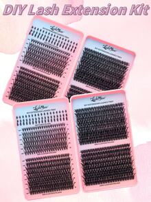 Fengxiu Eyelash 560片/651片大容量睫毛册，仿貂毛单簇假睫毛，10D+30D+50D+80D+100D混合款式，俄式浓密睫毛，3D蓬松纤长尖头假睫毛，D/DD卷度，0.31-0.63英寸混合长度，0.07毫米超薄，柔软舒适，可重复使用，DIY嫁接睫毛，5种款式，尖头假睫毛，单簇假睫毛，适合日常妆容、派对、舞台、角色扮演、美容保健、节日魅力妆容。 - DD - 查看 3