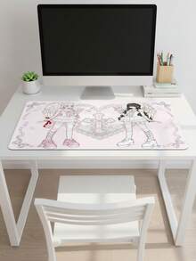 Tấm lót chuột cỡ XXXL cực lớn, bề mặt siêu mịn, kích thước 39,37"X19,69", đế cao su chống trượt, chống thấm nước, họa tiết thiên thần hoạt hình, phù hợp cho chuột có dây/không dây, văn phòng/gia đình, máy tính để bàn/máy tính xách tay, món quà lý tưởng. - Xem 3