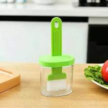 1个带油瓶的油刷，小油壶，耐热厨房烘焙工具，一体式塑料烧烤油瓶和油刷 - 彩色 - 查看 2