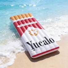 Caixa de Cigarro Inflável Engraçada e Criativa, Acessório Fotográfico de Verão Chamativo, Boia Inflável de Caixa de Cigarro Supersized, Durável para Deitar na Praia, Essencial para Festas, Boia Inflável para Piscina, Essenciais de Praia, Boia de Piscina - Cigarro flutuante - Visão 7
