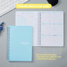 1pc A5 52-Week Planner Notebook, 100GSM High Quality Paper, Waterproof PVC Cover, Smooth Writing, Student/Adult Daily/Weekly Planner, Back To School Essential - Weekly Planner - View 17
