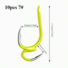 9KM Carp Hooks, 10pcs/Pack, Anti-Slip Mother-Child Hooks, Suitable For Saltwater And Freshwater Fishing, Designed For Double Bait Fishing - Multicolor - View 6