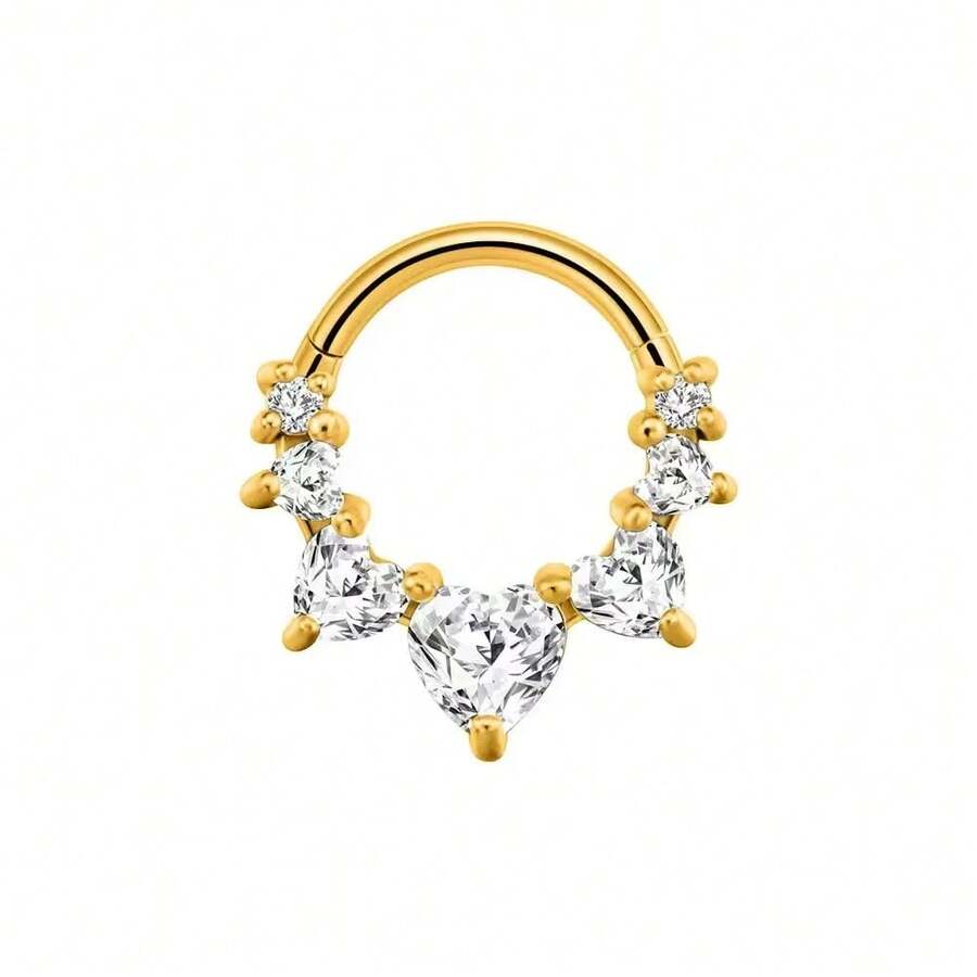 Women's Cartilage Hoop Earrings Small Gold Hoops Hypoallergenic Helix Piercing Earrings Titanium 14k Surgical Steel Diamond Inlaid Cubic Zirconia Jewelry - Multicolor - View 1