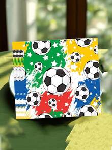 40 piezas/20 piezas Servilletas con temática de fútbol - Diseñadas con estrellas, balones de fútbol y colores vibrantes, perfectas para decorar fiestas de fútbol, reuniones de la Copa Mundial, despedidas de soltero y diversos eventos temáticos. - Talla única - Ver 4