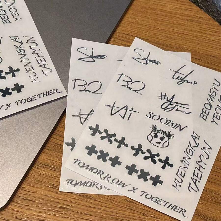 TXT K-Pop Boy Band Stickers, Suitable For Tablet, Phone Case, Notebook, Water Bottle, Earphones, DIY Decor, Gift - Multicolor - View 1