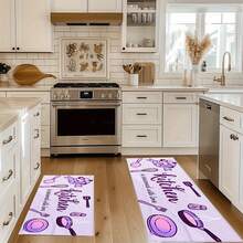 Purple Kitchen And Dining Set With Anti-Slip Doormat The First Line Of Home Aesthetics | Slip-Resistant And Easy-To-Clean, Redefining Floor Design.Ideal For Kitchens, Entryways, Bathrooms, Balconies, And More. - Multicolor - View 6