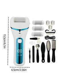 10pcs Electric Foot File & Callus Remover Kit, Electric & Manual Foot Care Set, Suitable For Home And Salon Use - View 7