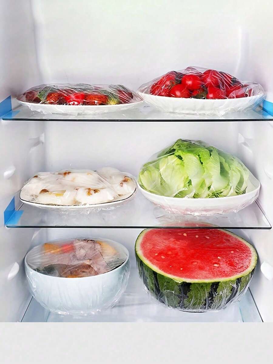 一次性食品保鲜膜,方便的食品罩,实用的食品保鲜袋,易于覆盖,家庭厨房必备,适用于覆盖水果和蔬菜,是居家使用和户外野餐的理想之选,非常实用的厨房工具 - 彩色 - 查看 1
