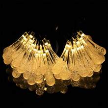 Luces de cadena con gotas de agua y burbujas de ensueño, luces de ambiente de 7 colores, decoración para patio y jardín - Guirnalda de luces solares LED con forma de gota de agua. - Ver 4