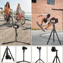 Alloy Large Size Mobile Photography Accessories Tripod Fill Light 78 Inch Travel Tripod Stable Support Professional 360-Degree Panoramic Ball Head Metallic Construction Foldable Design Suitable For Outdoor Travel Photography Video Recording Parties Outdoor Wedding Photography Indoor Photography Mother's Day Birthday - Orange Color - View 7