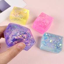 1个最新款麦芽挤压玩具,减压挤压软萌玩具,麦芽方块挤压球 - 彩色 - 查看 13