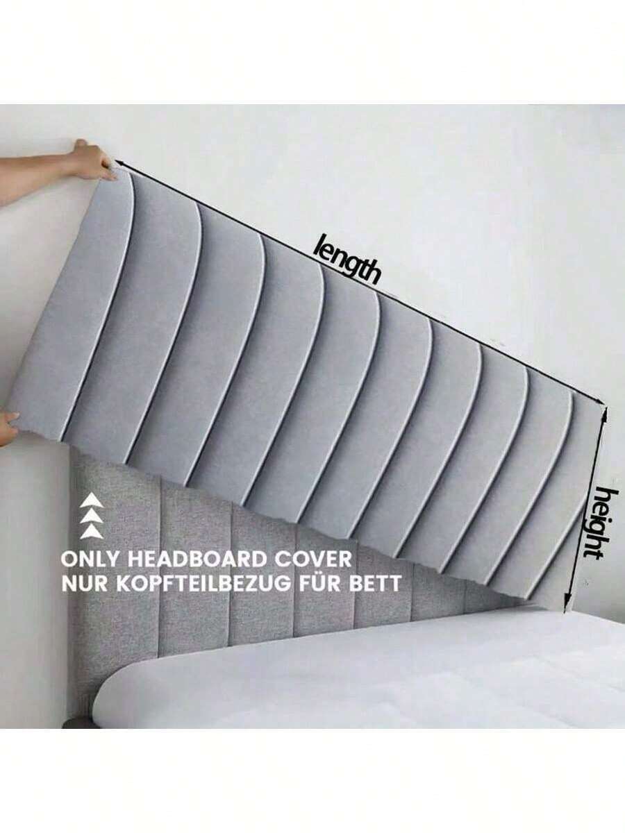 Bao phủ đầu giường bằng da lộn dày dặn tích hợp, bao phủ toàn diện chống bụi, bao bì mềm hai mặt, bao phủ đầu giường chống va chạm.