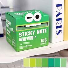 1 Box (105 Sheets) Funny Monster Sticky Notes, Macaron Gradient Colors, Comes With Cute Monster Shaped Dispenser Box, Transparent Material Writes Smoothly Without Ink Blots, Peels Off Cleanly Without Residue, Large Capacity Design Compatible With Colored Coding Refills. Precisely Hits The Needs Of Students, Planner Enthusiasts, Office Workers And Desktop Organizers, Suitable For Classroom Note-Taking Marking - A - View 3