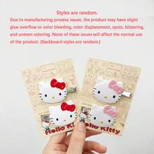Bộ 2 kẹp tóc hình mèo hoạt hình dễ thương, phụ kiện thời trang hàng ngày, quà tặng ngẫu nhiên. - Nhiều màu - Xem 10