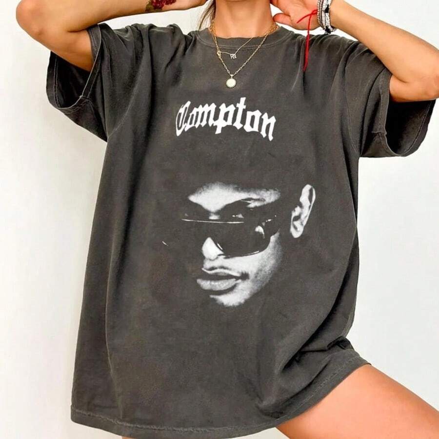 Co Mfort Colors T Shirt Bootleg Rap Retro 90s Casual Men Women T-Shirt - màu đen - Xem 1