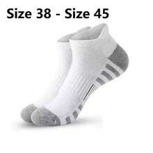 5 đôi tất thể thao nam mùa hè màu đen, trắng và xám, đế dày bằng vải bông mềm mại, thoáng khí, thấm hút mồ hôi và chống trơn trượt. - Nhiều màu - Xem 3