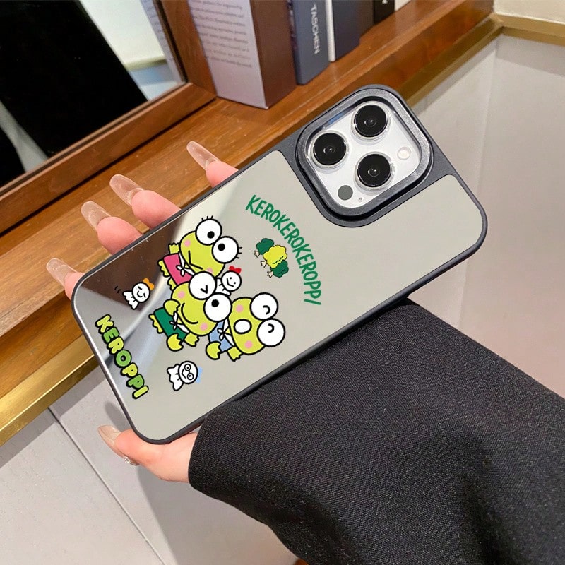 SANRIO 1个全新亚克力官方加固三合一防摔手机壳,创意图案,加厚保护套,兼容苹果17 Pro Max/Air、16、11/12/13/14 Plus、XR、7/8 Plus、15 Pro Max - 黑色 - 查看 1