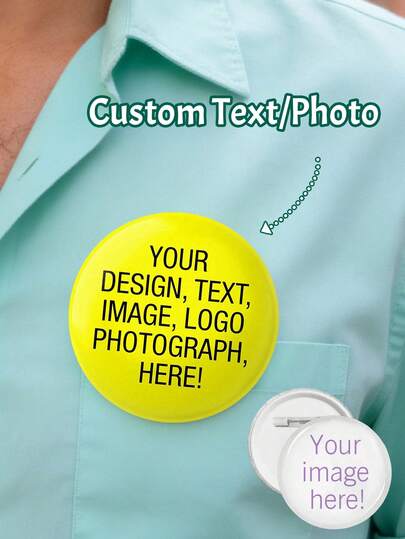 1/5/10/50/100/500 pièces, Badges/Broches personnalisés, Texte/Logo/Photo personnalisables, Badges avec texte personnalisé, Broches personnalisées, Accessoires de sac à dos personnalisés, Accessoires de sac personnalisés, Meilleur cadeau pour maman, papa, épouse, personnalisé, unique, cadeau idéal pour lui, elle, petit ami, petite amie, famille, amis, organisateur de voyage