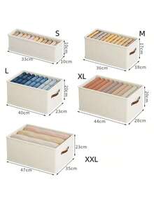 1 pieza Caja de almacenamiento de ropa blanca, caja de almacenamiento de ropa de estilo cajón de tela Oxford plegable, organizador de armario sin compartimentos para vaqueros, suéteres, etc. Decoraciones Decoración de otoño Decoración de festivales Decoración de habitaciones Decoración del hogar Decoración de otoño Decoración de dormitorio - Caqui - Ver 4