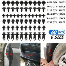 60pcs Car Clips, 6 Styles 10pcs Each, Fit Bumper Fender Trunk, Universal Car Model Easy Installation - 60 Car Clips - View 3