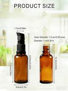 TSA 30ml 琥珀色玻璃壓泵瓶，磨砂黑防漏壓頭，抗 UV 可補充旅行化妝品分裝瓶，適用護膚液，便攜旅行洗漱用品收納，女性用，噴霧瓶，迷你香水瓶 - 棕色 - 查看 7