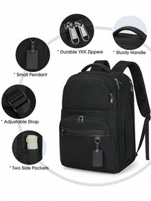 NEWHEY Laptop Backpack 15.6 Inch For Men Women Large Travel Backpacks Waterproof Computer Backpack For Work TSA Friendly Carry On Backpack With USB Port - Multicolor - View 5