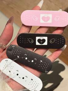 1 pieza Soporte de teléfono retráctil con diseño de vendaje de estilo anime Y2K con forma asimétrica linda, accesorio de teléfono inteligente artístico y práctico, adecuado para todos los dispositivos, compatible con iPhone y Android, agarre de teléfono deslizante, regalo del Día de la Madre y cumpleaños - Multicolor - Ver 1